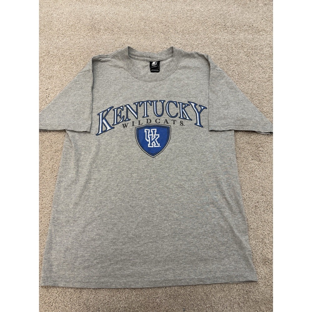 VTG 90s University Of Kentucky Wildcats Big Blue Starter Short Sleeve Shirt Med